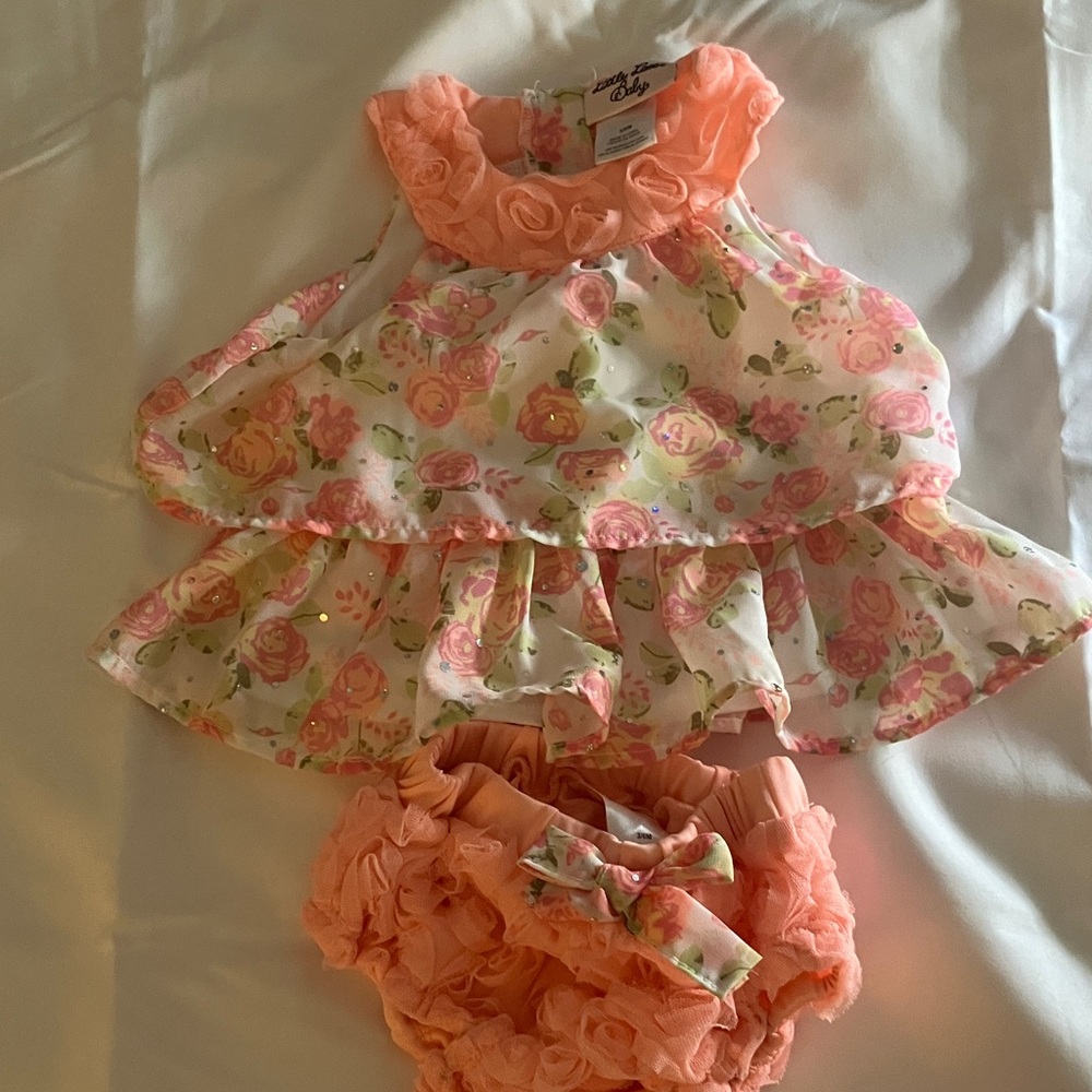 Adorable Floral Ruffle Dress Set for Baby